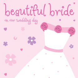 Hand-finished Bride Wedding Day Card